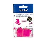 50 points de page translucides rose Fluo