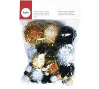 50 pompons métalliques Ø 7-38 mm - doré Doré G