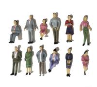 50 pour figurines Plastiques 1:32 pour Modélisme Ferroviaire et Diorama | pour figurines 1:32 Train,Personnages Maquette Ferroviaire,Modèles pour gens Assis Debout,Accessoires Diorama