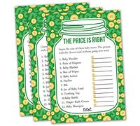 50 Price is Right Jeu de fête prénatale - Lot de questions amusantes - Devinez si le prix est correct Idées de jeu de fête prénatale pour garçons, filles ou sexe neutre.