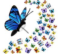 50 Punaises Décoratives Papillon 3D - Papillon Decoration Lot de Pins Colorés pour Tableau Liège, Mur & Bureau - Fixation Photo, Carte, Calendrier (Bureau/Maison)