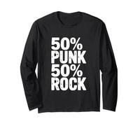50% Punk 50% Rock Attitude pour Les Amateurs de Musique Manche Longue
