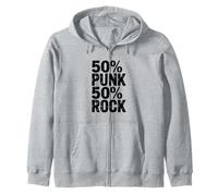 50% Punk 50% Rock Attitude pour Les Amateurs de Musique Sweat à Capuche