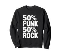 50% Punk 50% Rock Attitude pour Les Amateurs de Musique Sweatshirt