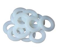 50 rondelles plates en nylon élargies et épaisses M8 x 13 mm x 2,5 mm, résistance à l'usure, à la traction, isolation et ignifuges