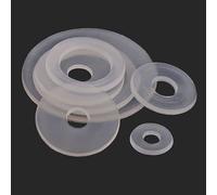 50 rondelles plates en nylon transparent - Joints isolants en plastique M3 à M20 for diverses applications(M5x10x1mm)