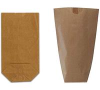 50 Sachet papier sac papier écorné kraft marron 230 x 355 mm avec fond hexagonal qui permet de tenir debout tout seul remplissage pratique sac pour produit vrac agrée alimentaire Recyclable