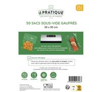 LE PRATIQUE - Sac sous vide gauffré 20x30cm poche de 50 sacs