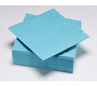 50 Serviettes Turquoise en ouate 2plis FSC® - 33x33cm