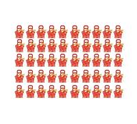 50 Set Paper Candy Boxes with Ribbons and Pendants, Wedding Favor Boxes for Candy Chocolate Jewelry, Foldable Gift Boxes for Christmas Birthday Party Wedding Decor (Carmin Rétro [Ruban Doré +