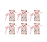 50 SET W Boîtes de Faveur Modèle Floral R Easy Assemble Boxes Party Favors with Rope DIY BOX HM2251304 PE BOX HM2251304 W FORVORE BOX-BOX PERVIAL BOÎTES PART (Rose HM2251304)