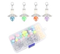 50 sets de pendentifs ange protecteurs - kit de perles d'artisanat d'ange - fabrication de pendentifs et colliers DIY