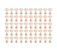 50 Sets Rivets 10mm en Alliage de Zinc, Rivet Hexagonal à Vis Tête Ronde Fendue pour Cuir et Tissu - Fixation Sécurisée, Résistance à l’Oxydation, Idéal pour Réparation et (Ou clair)