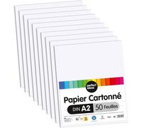 50 Sheets Din A2 Photo Cardboard, White, Stable Recycled Cardboard 300 G/M², Made In Germany, Blue Angel Certified