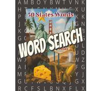 50 States Word Search Puzzle Book: USA Word Searches with Easy to Read Print about the 50 States 100 pages, 50 Puzzles. 8.5x11inches Large Print, Gift ... Travelers, Free time, Retirement, Relaxation