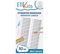 50 stickers autocollants personnalisés pour marquer des crayons et stylos pour la maternelle et l'école. Étiquettes adhésives avec nom personnalisé de 4,6 x 0,6 cm.