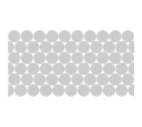 50 stickers occultants cercles pour vitre et porte de douche