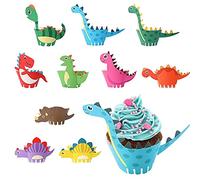 50 Stück Caissettes à Cupcakes en Forme de Dinosaure,Décoration de Gâteau, Moules à Muffins Dinosaures, Emballage de Décoration de Muffins à Gâteaux