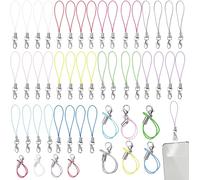 50 Stück Mixte Mobile Phone Lanyard Strap For Keyrings, Mobile Phone Pendant Loops With Carabiner, Phone Ring Strap, Mobile Phone Charm Cord For Pendents, Usb Key Pendentif[Car781723]