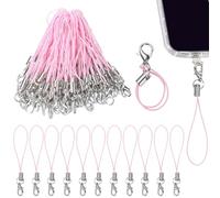 50 Stück Rose Mobile Phone Lanyard Strap for Keyrings, Mobile Phone Pendant Loops with Carabiner, Phone Ring Strap, Mobile Phone Charm Cord for Pendents, USB Key Pendentif