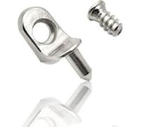 50 supports d'étagères angulaires | Taquets d'étagères 5mm avec vis & tenons pour étagères | Taquets d'étagères en métal nickelé | Supports d'étagères avec collerette pour cuisine, armoire, bibliothèq