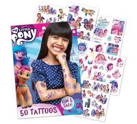 50 Tatouages Mon Petit Poney pour Garçons et Filles Mon Petit Poney Autocollants Temporaires pour Souvenirs de Fête de Mon Petit Poney Autocollants MLP pour Enfants Tatouages Temporaires pour Filles