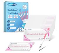 50 Test d'Ovulation Kits, Tests d'ovulation et de fertilité pour Fertilité Femme, Sensibilité 25 miu/ml, Tests d'Ovulation en Soutenu, Résultats Rapides et Précis Vous Aide a Concevoir