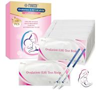 50 Test Ovulation, Tests D'ovulation, Sensibilité Optimale 25 miu/ml, Test de Fertilité pour Femmes, Tests d'ovulation et de fertilité de Grossesse Précoce pour Fertilité Femme