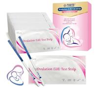 50 Tests d’Ovulation, Test Ovulations Kit, Sensibilité Optimale 25 miu/ml, Tests d'Ovulation en Soutenu, Test de Grossesse Précoce, Tests d'ovulation pour Fertilité Femme, Détection Rapide
