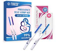50 Tests d'Ovulation +20 Tests Précoces de Grossesse, Test de Grossesse Précoce, Test de Fertilité pour Femmes, Sensibilité 25 miu/ml, Détection Précoce Fiable (50 LH+20 HCG)