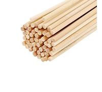 50 tiges de bois/bambou - Diamètre 6-8 mm, Longueur 400 mm, bâtonnets de bricolage bruts(7x400mm)