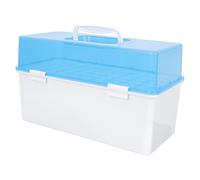 50 Trous Boîte de Rangement pour Tubes à Essai en Plastique | Bords Arrondis, Structure Multi-ouvertures, Nettoyage Facile, pour Flacons D’échantillons et Paillasse