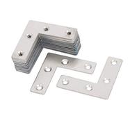 50 u0026 fois; Cornière en métal de plaque à angle droit de 50 mm, couleur argent u0026 fois; 5 créatif et utileIntelligent
