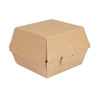 García de Pou 50 Unité - Boîtes Hamburger 'Thepack' 220 G/M2 13X12,5X9 Cm (M) Naturel Carton Ondulé Nano-Micro