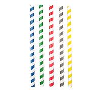 50 unité - Pailles Droites À Franges Ø1X20 Cm Assorti Papier