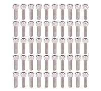 50 vis à tête fraisée M8x25 à douille hexagonale, boulons en acier inoxydable 304, fixations antidérapantes à filetage profond avec une surface lisse et sans bavure pour la