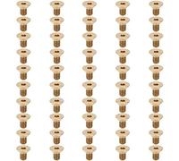 50 Vis À Tête Hexagonale Plate M4, Écrous À Enfoncement Pur Cuivre, Fournitures Industrielles Avec Filetage Profond Et Pas Uniforme Pour Structure Stable Et Longue Durée De Vie (Mch*st)