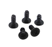 50 vis autotaraudeuses à tête ronde en acier plaqué noir avec rondelle, for circuits imprimés (PWB), tailles M1.4, .7, M2, .3, .6, M3 et M4(10mm,M3 50pcs)