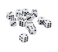 50 X 12mm Dés Dice Spot Opaques Six Face Jeux de Dés D6 D & D RPG - Blanc