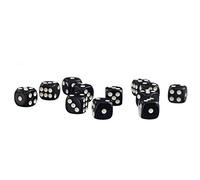 50 X 12mm Dés Dice Spot Opaques Six Face Jeux de Dés D6 D & D RPG - Noir