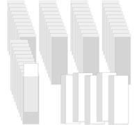 50 X 2.1 X 7.5 Cm Self-Adhesive Card Holders With Top Opening,Plastic Card Holders For Storing And Protecting Your Index Cards (Vertical Horizontal)