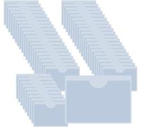 50 X 5 X 7 Cm Transparent Self-Adhesive Card Holder With Top Opening,Plastic Card Holder For Storing And Protecting Your Index Cards (Horizontal Version)