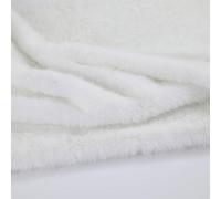 50 x 50 cm Tissu en fourrure synthétique douce, imitation lapin, tissu extensible, pour coussin de canapé, artisanat, écharpe, couture, poupées, coussins, vêtements, tapis, costumes, blanc pur