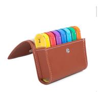 2 x boîte à pilules EWANTO boîte à pilules dans un étui en cuir végétalien 7 ...