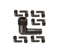 50 x Coude 16 x 3/4'' avec embout caoutchouc pour tuyau flexible Rain Bird SPX Flex
