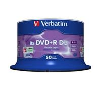 - 50 x DVD+R DL - 8.5 Go (240 minutes) 8x - argent mat - spindle
