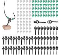 50 X Fishing Bait Screws + 100 X Non-Slip Hook Cap Screw Carp Bait Screw Fishing Screw Fish Hook Screw Fishing Hooks Screws Fishing Accessories For Bait Fishing Carp