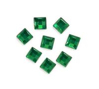 50 X Forme carrée, Eimass® Acrylique Strass, Ornements, DIY Craft, vert émeraude, 10mm