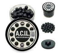50 x Hard Nylon Balls Cal 50 - Precision Training Ammo for Paintball, RAM & Self Defense Pistols - Durable Reusable Projectiles
