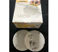 50 X Mirka Essuie-Glace Microstar Ø 77 MM Poignée P2500 non Perforé